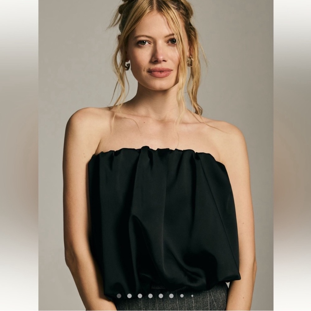 4SI3NNA Black Strapless Top